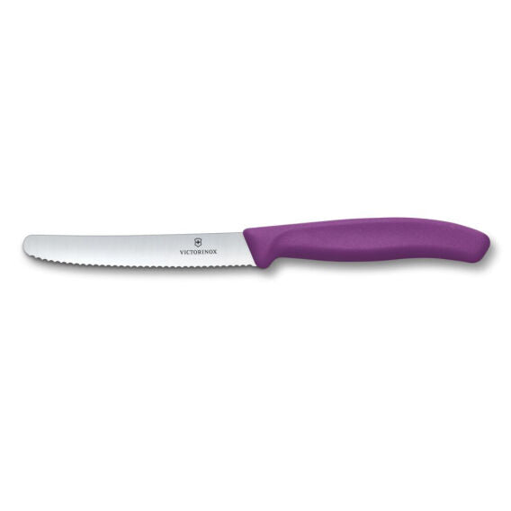 VİCTORİNOX Swiss Classic 11cm Tırtıklı Domates Bıçağı, Mor